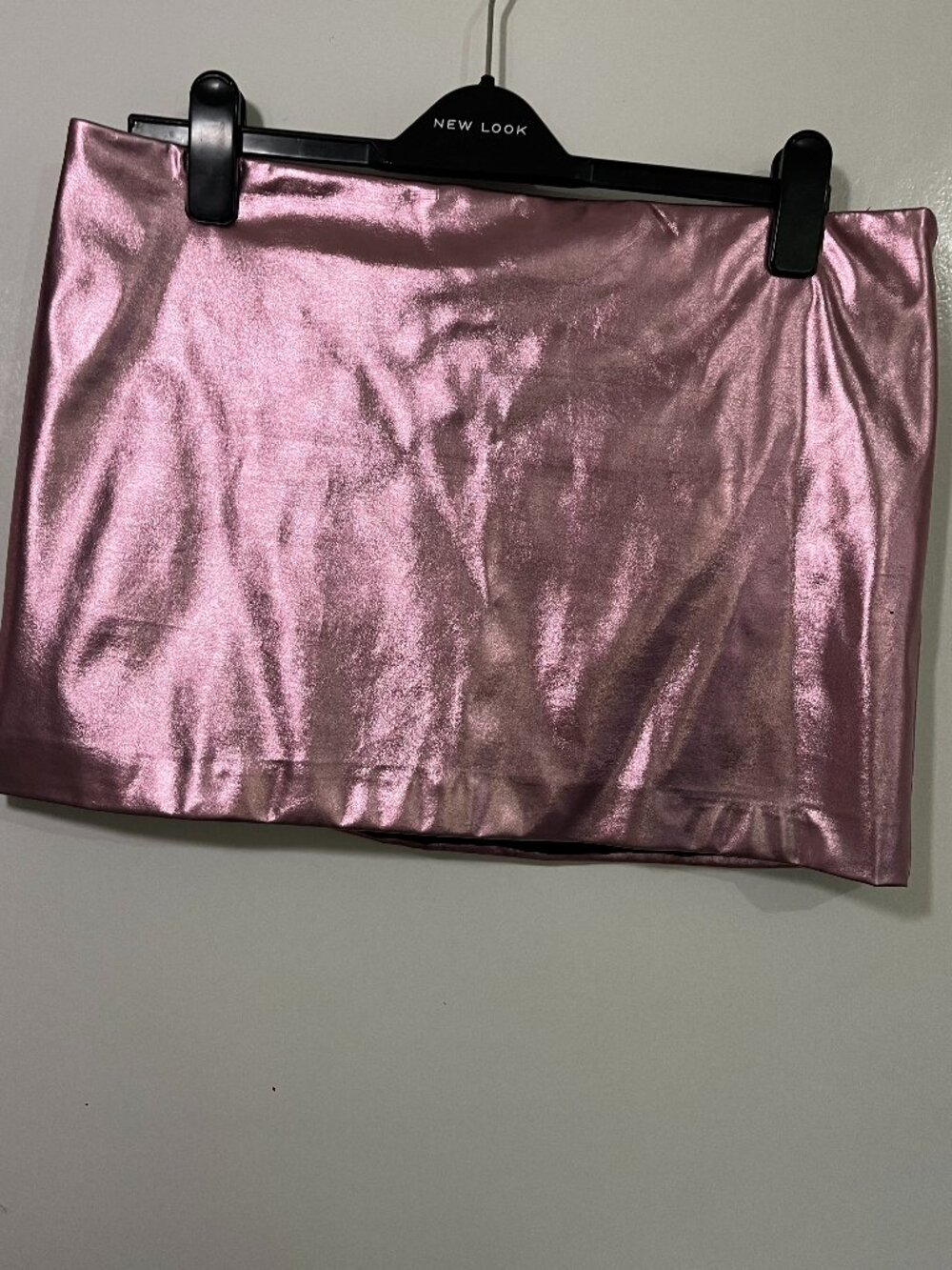Song Of Style 'Masha' Pink faux leather mini skirt -- size L